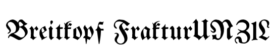 Breitkopf FrakturUNZ1L Font Image