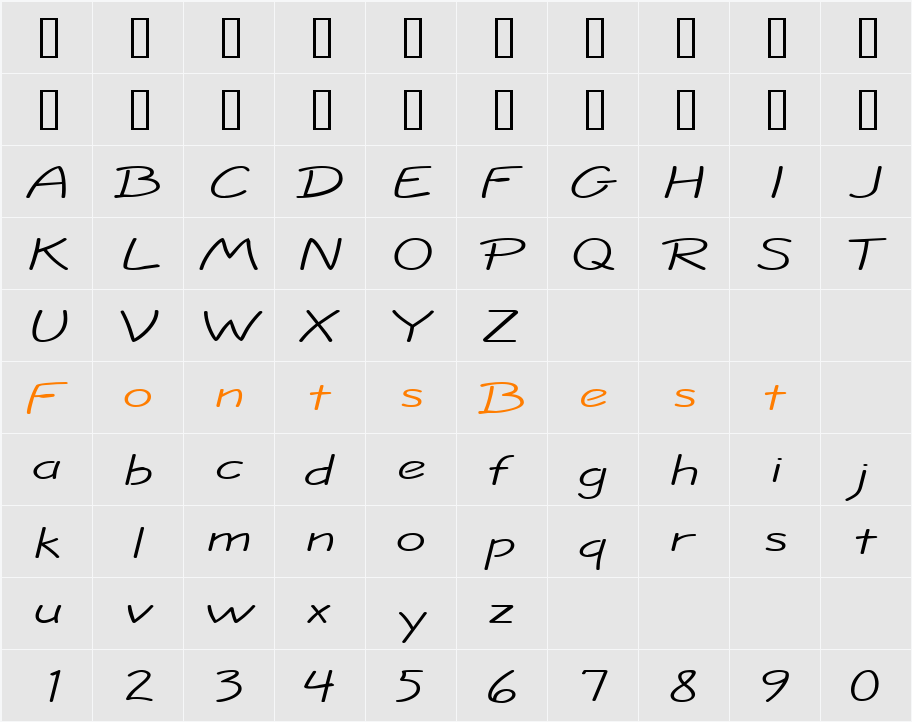 Jolt Extended Character Map