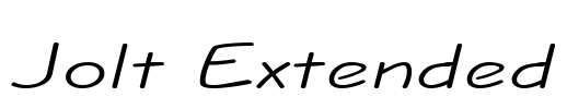 Jolt Extended Font Image