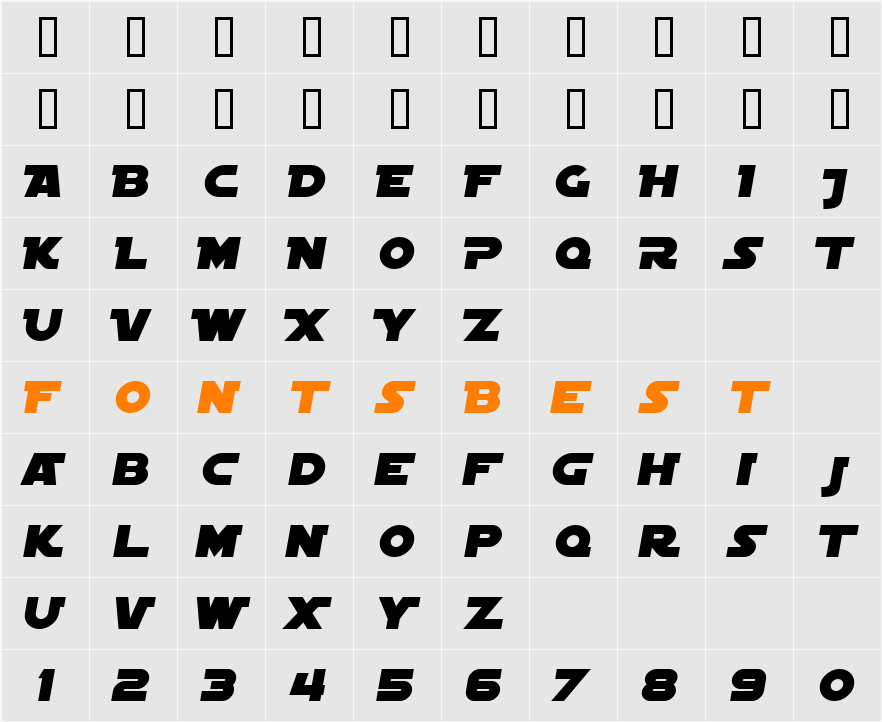SF Distant Galaxy Alternate Character Map