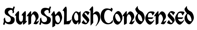 SunSplashCondensed Font Image