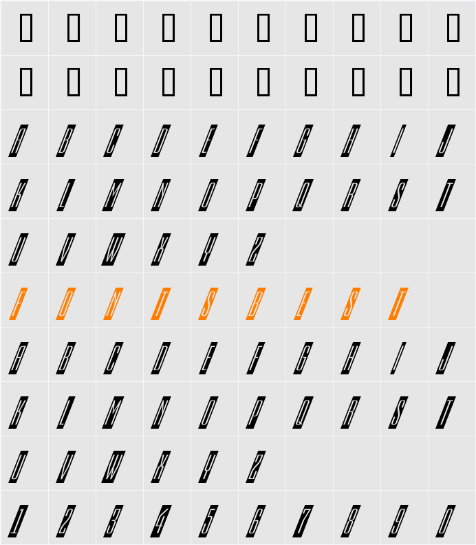 a_EmpirialCmDnObl Character Map