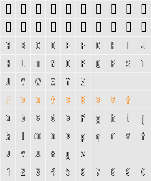 Zillah Modern Ouline Character Map