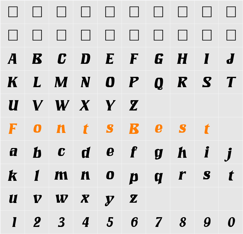 LookingGlass Character Map