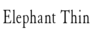 Elephant Thin Font Image