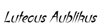 Luteous Aublikus Font Image