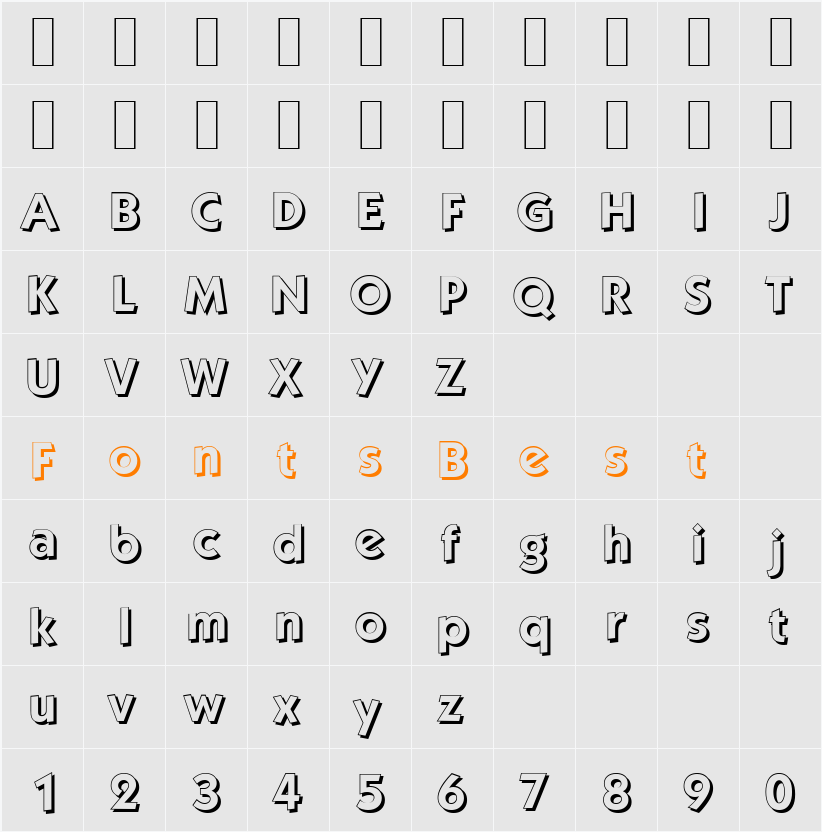 KoblenzShadow Character Map