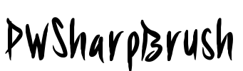 PWSharpBrush Font Image
