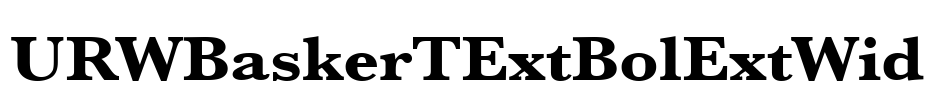 URWBaskerTExtBolExtWid Font Image