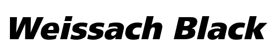 Weissach Black Font Image