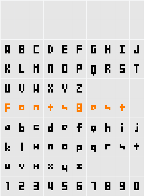 SG04 Character Map