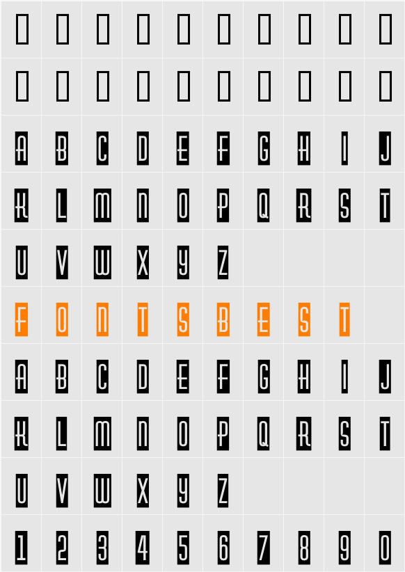 a_HuxleyCm Character Map