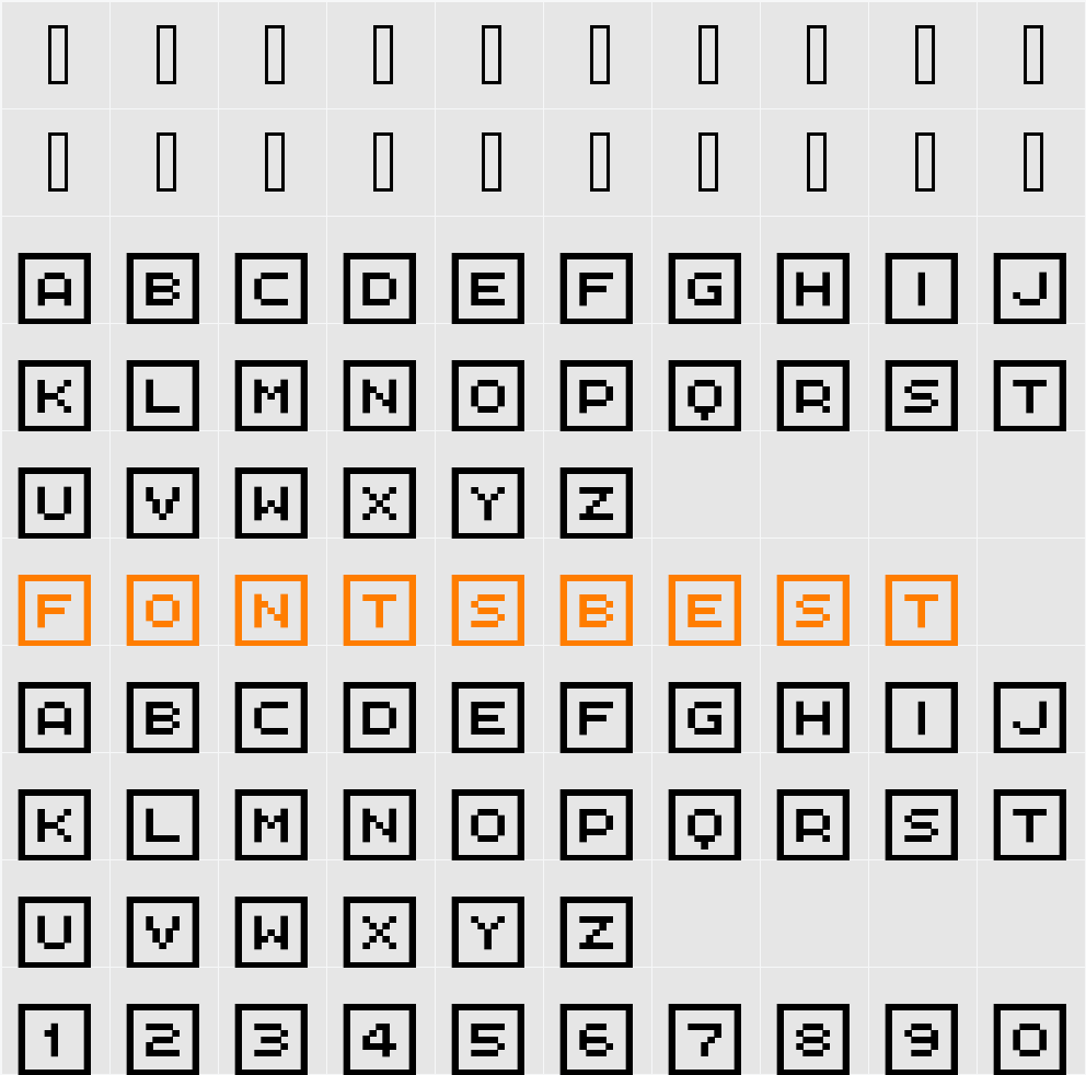 FFF Interface03 Character Map