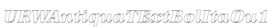 URWAntiquaTExtBolItaOu1 Font Image