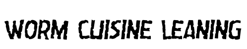 Worm Cuisine Leaning Font Image