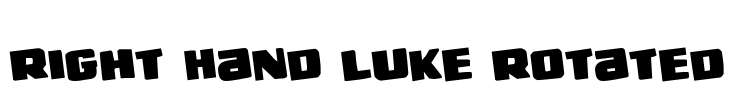 Right Hand Luke Rotated Font Image