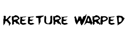 Kreeture Warped Font Image