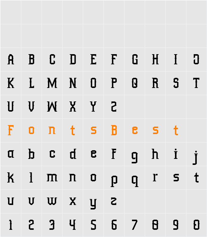 Outromoro Character Map