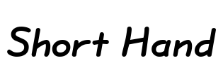 Short Hand Font Image