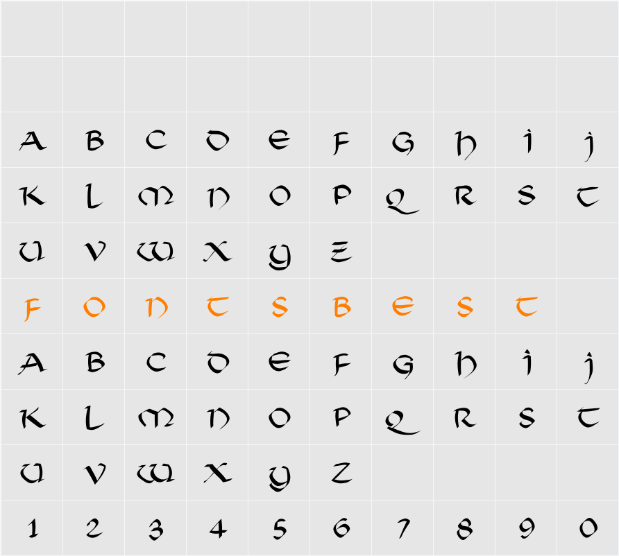 SoluncialeMK Character Map