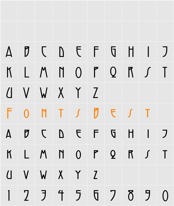 Santini Character Map