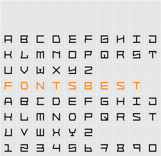 Block Face Character Map