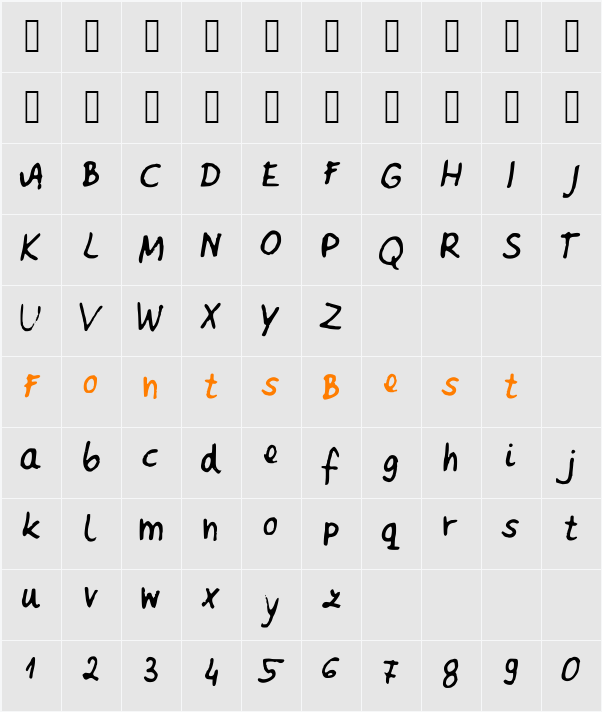 MartavanEck_Font Character Map