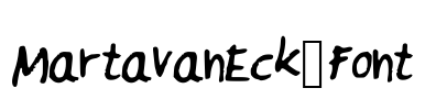 MartavanEck_Font Font Image