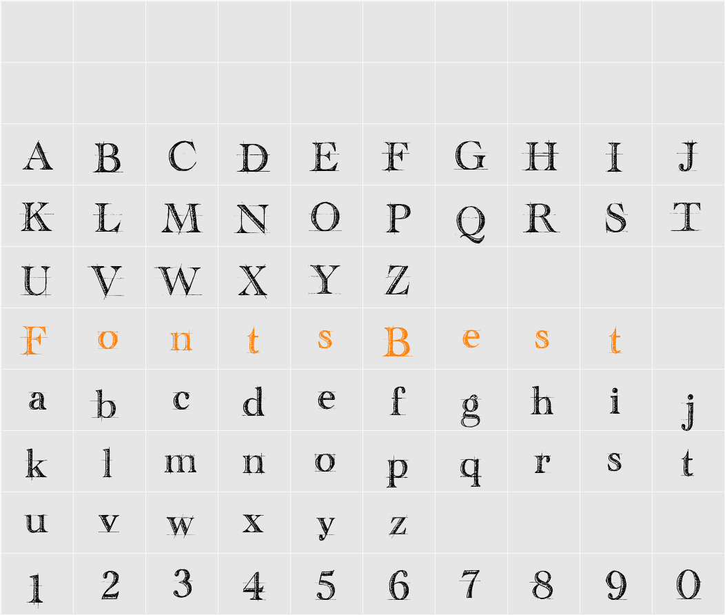 handwriting-draft_free-version Character Map