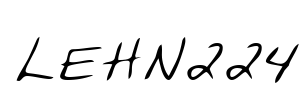 LEHN224 Font Image