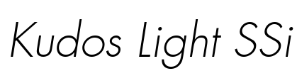 Kudos Light SSi Font Image