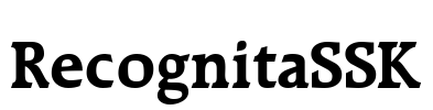 RecognitaSSK Font Image