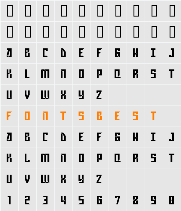 Gagarin Star Mix Character Map