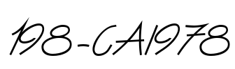198-CAI978 Font Image