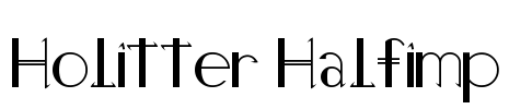 Holitter Halfimp Font Image