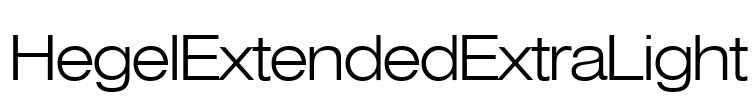 HegelExtendedExtraLight Font Image