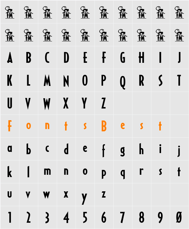 SiMaxis Character Map