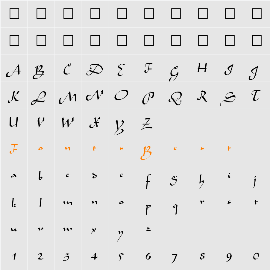 235-CAI978 Character Map