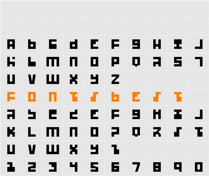 UFO Hunter Expanded Character Map