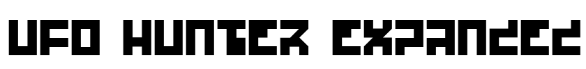 UFO Hunter Expanded Font Image