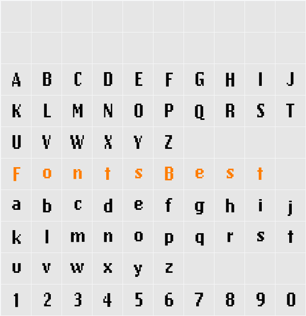 EmigreTen Character Map