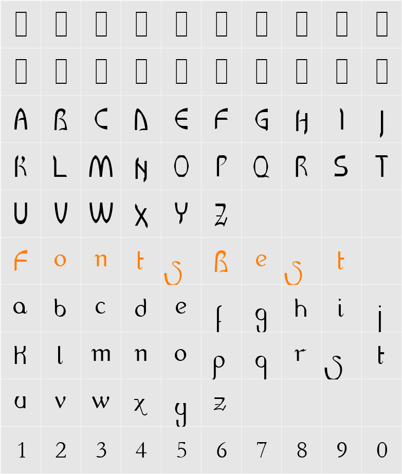 LR HandScript Character Map