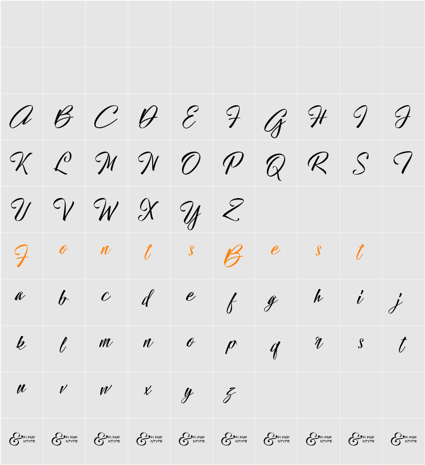 Hallelujah Regular Character Map