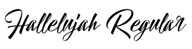 Hallelujah Regular Font Image