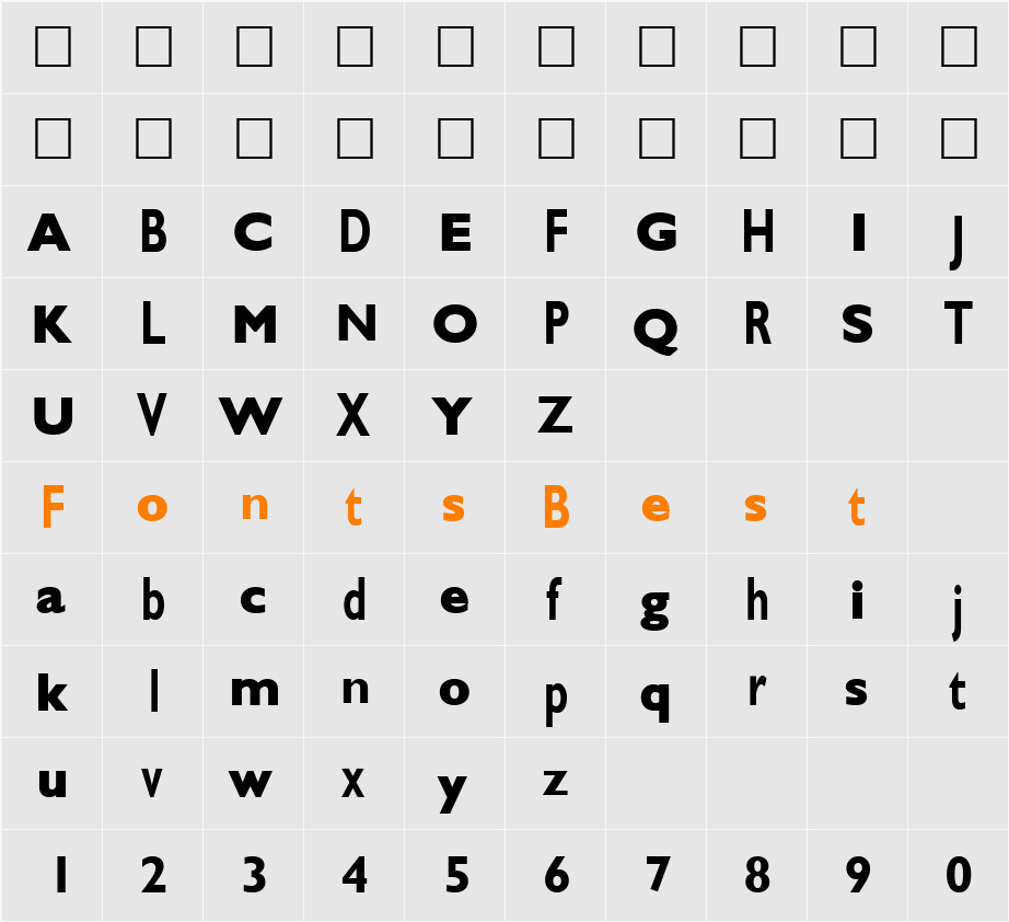 Savor ttnorm Character Map
