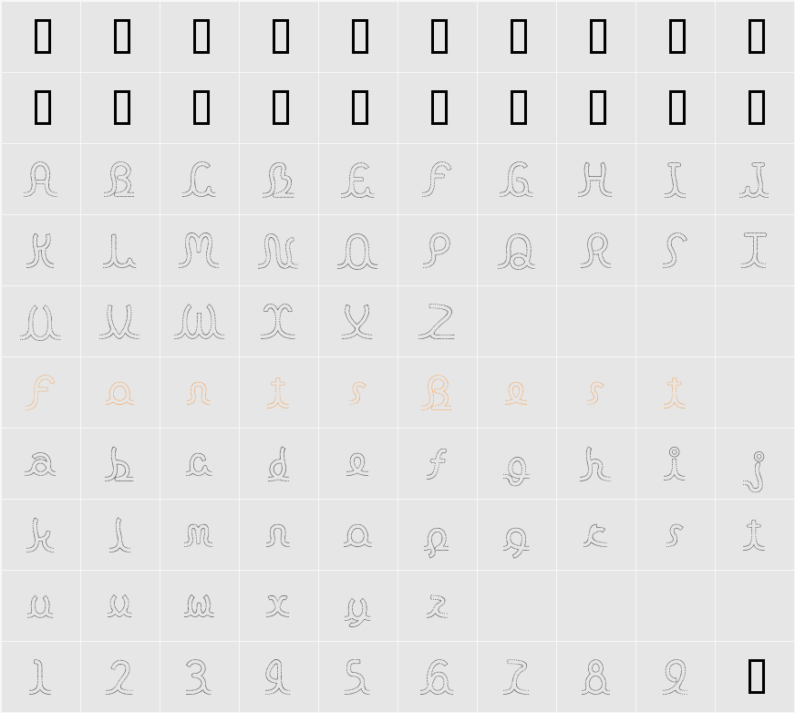 Stitch Beads Character Map