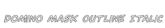 Domino Mask Outline Italic