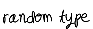 random type Font Image