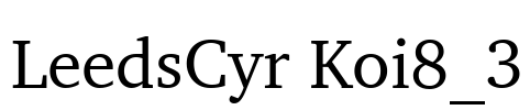 LeedsCyr Koi8_3 Font Image