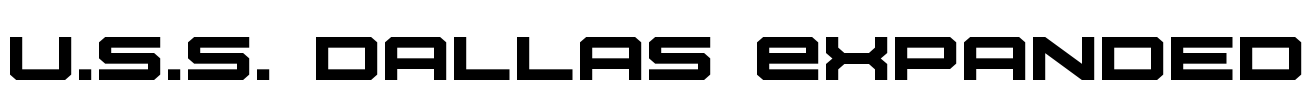U.S.S. Dallas Expanded Font Image